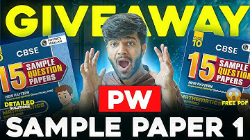 PW Sample Paper 1 Solutions | Class 10 Maths | Preboards | Giveaway | Boards 2025-2026