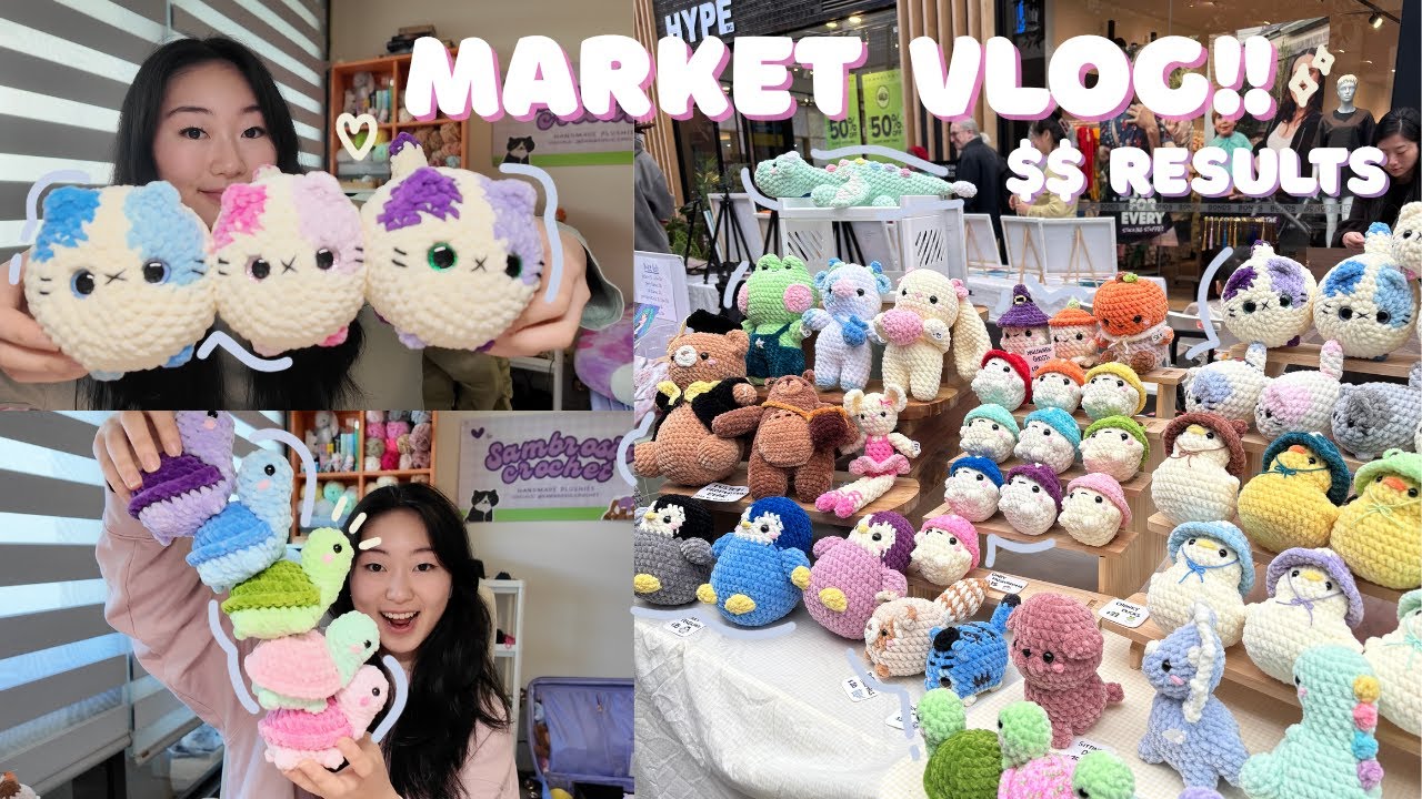 Видеоблог о рынке вязания крючком 🐥 $$ результаты, подготовка к рынку и покупка пряжи!