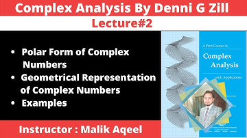 Complex analysis by Denni G Zill || Lec#2 Polar Form of Complex Numbers with examples @MathTutor2-