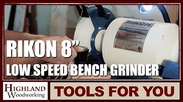 Rikon 8 Inch Professional Low Speed Bench Grinder Tool Video