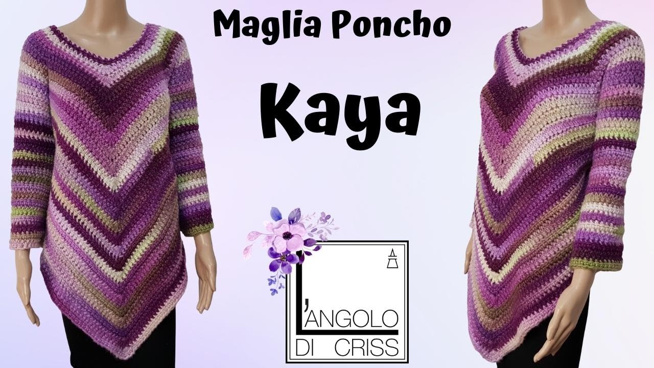 Maglia Poncho all'uncinetto 