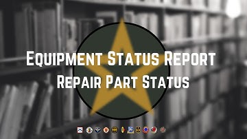 Equipment Status Report (ESR) Pt 4