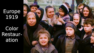 Life in Vienna and Prague 1919 | Remastered and in Color by Vivid History 4,526 views 2 years ago 4 minutes, 58 seconds