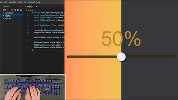 ASMR Programming - Range Slider With Text using Html CSS and Javascript - No Talking