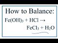 Balancing Chemical Equations