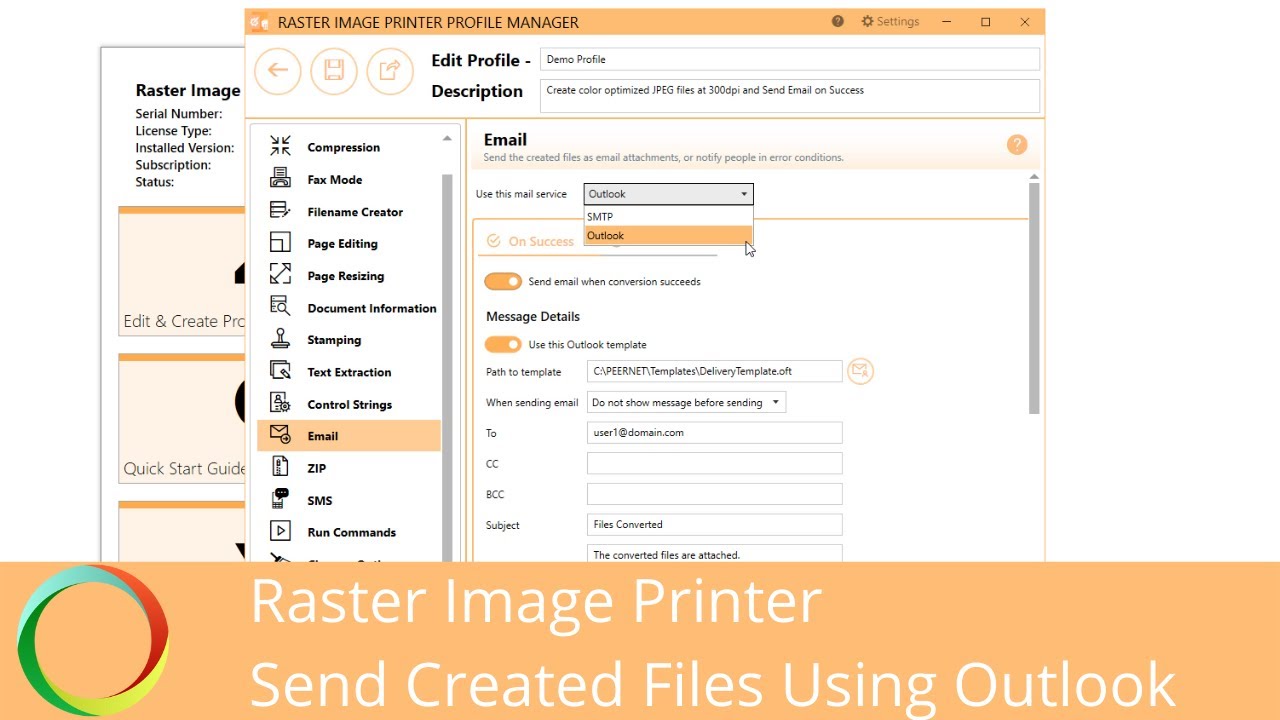 Email Files Using Outlook | Image Printer 12 | PEERNET - YouTube