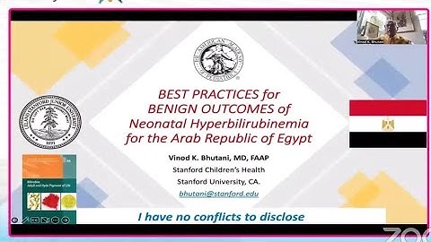 BEST PRACTICES for BENIGN OUTCOMES of Neonatal Hyperbilirubinemia for Egypt Prof  Vinod K. Bhutani