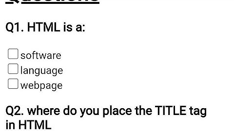 #html how to create multiple choice questions used checkbox in html android phone