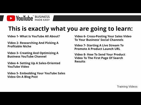 YouTube Business Made Easy Upgrade Package - 1. Introduction Video ...