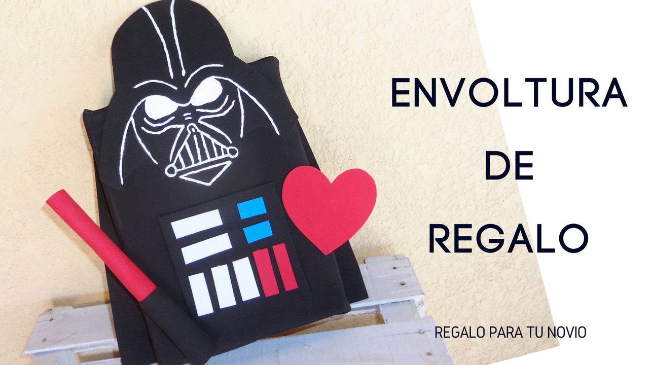 Envoltura de regalo creativa DARTH VADER // Manualidades san valentín 