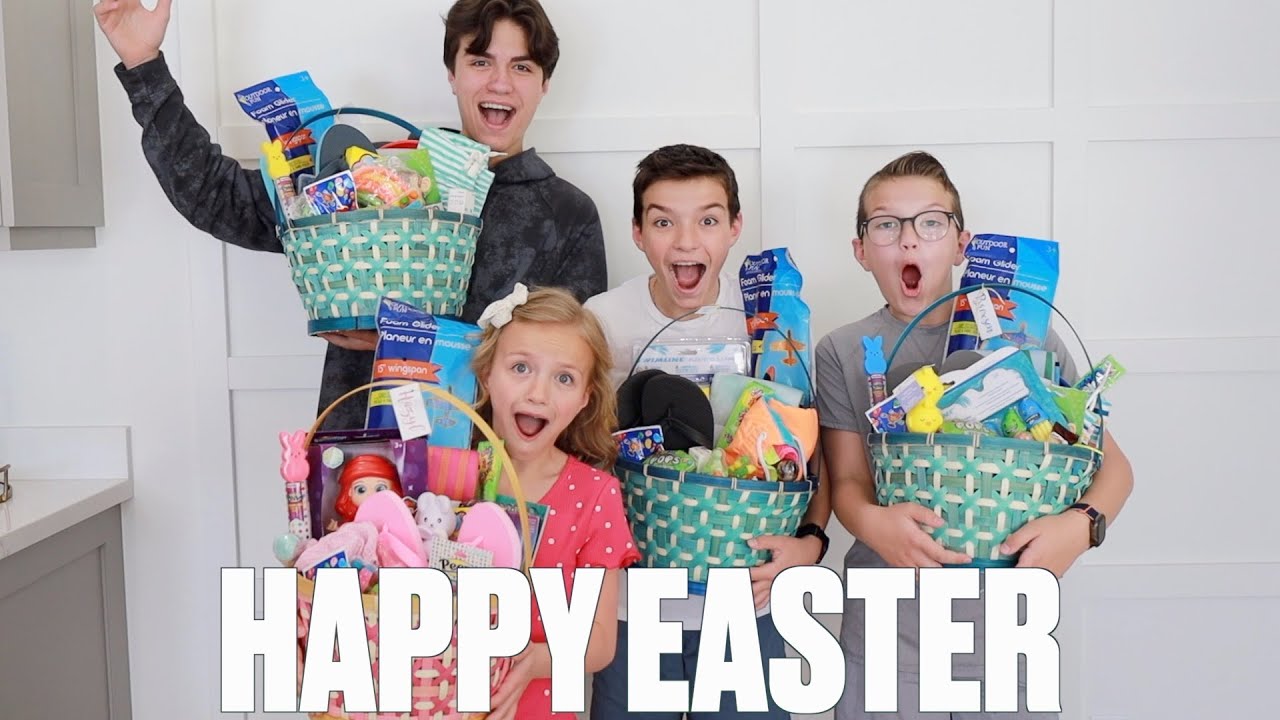 EASTER 2023 FINDING HIDDEN EASTER BASKETS IN SECRET HIDING SPOTS