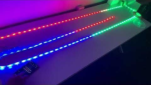 BLE(App)+IR remote control dream color music sync strip lights--APP control function demo