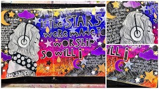 ART JOURNAL Process: Made to Worship Lyrics with His Palette + Ranger Dylusions