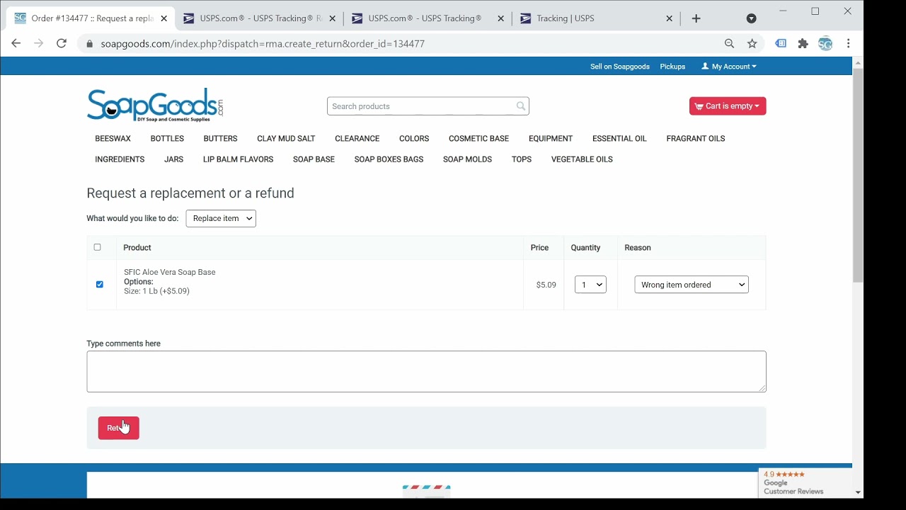 How to create a return request - YouTube