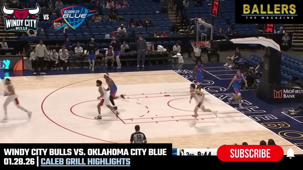Матч Калеб Грилл против «Оклахома-Сити Блю» | Лучшие моменты игры «Ветреный город Буллз» | NBA G ...