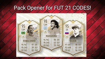 All the codes in Pack Opener for FUT 21!