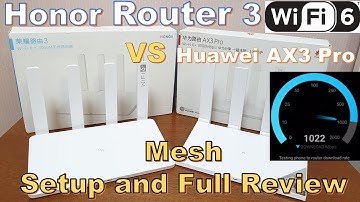 Honor Router 3 Setup, Review, Mesh Network, Speed Test vs AX3 Pro