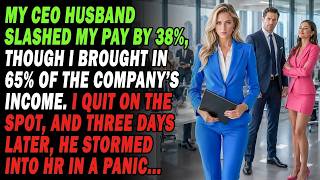 My CEO Husband Cut My Pay To Promote His Friend. I Quit That Morning, And 3 Days Later, He Storme...