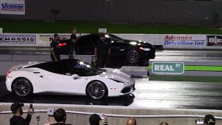 BMW M8 Competition vs Ferrari, McLaren and Hellcat Drag Races