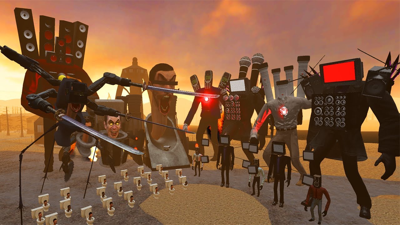 NEW MECHA SKIBIDI SWORDSMAN VS TV MAN MECHA BOSS & LASER VS ALL SKIBIDI TOILET BOSSES In Garry's Mod