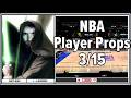 Sunday's Best NBA Player Prop Picks Today [3/15/2026] | The Splash Zone
