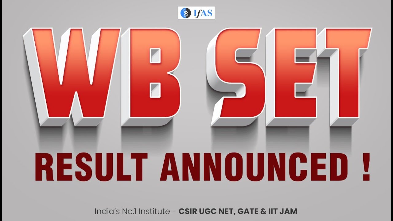 [WB] West Bengal SET Exam 2022 Result Published | How to Check West Bengal SET Result...?