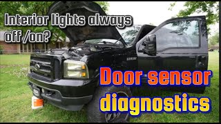 Ford DOOR AJAR sensors fix w/sensor diagnostics 04-05 Excursion / F250