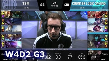TSM vs CLG | Week 4 Day 2 of S8 NA LCS Spring 2018 | CLG vs TSM W4D2 G3