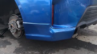 Scion tC / Toyota Zelas 2014-2016 King Fiber rear valences paint and install