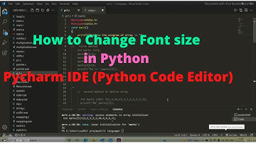How to  Change Font size in  Python Pycharm IDE (Python  Code Editor)