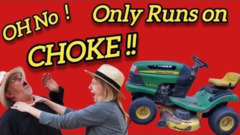 Het repareren van een John Deere La105 zitmaaier die alleen op de choke werkt - Toepasbaar op elk...