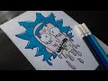 Drawing Rick Drip effect drawing || Rick and Morty || Chandan Mehta Arts
