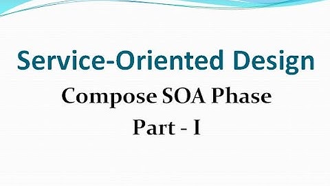 Service Oriented Design - Phase 1 - Compose SOA Phase - Part I