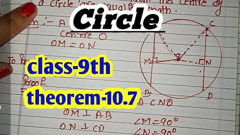 #Circle#Theorem 10.7 class 9th