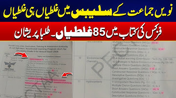 9th Class Syllabus Full of Mistakes - Students Confused | City42