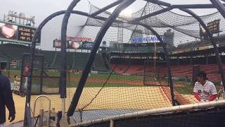 Wade Boggs, 59, Takes Batting Practice Before Boston Red Sox Alumni Game At Fenway Park
