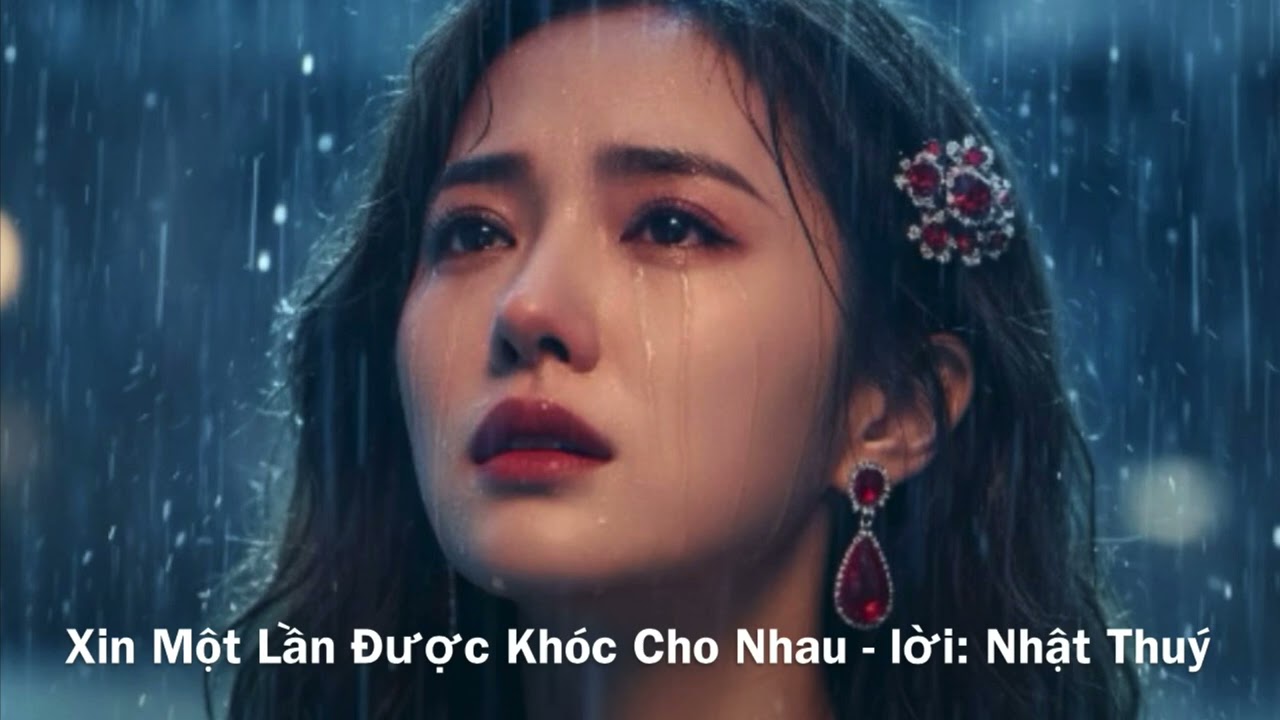 Cô đơn một bóng chỉ mình em, nước mắt em rơi giọt lệ sầu, xin một lần được khóc cho nhau…