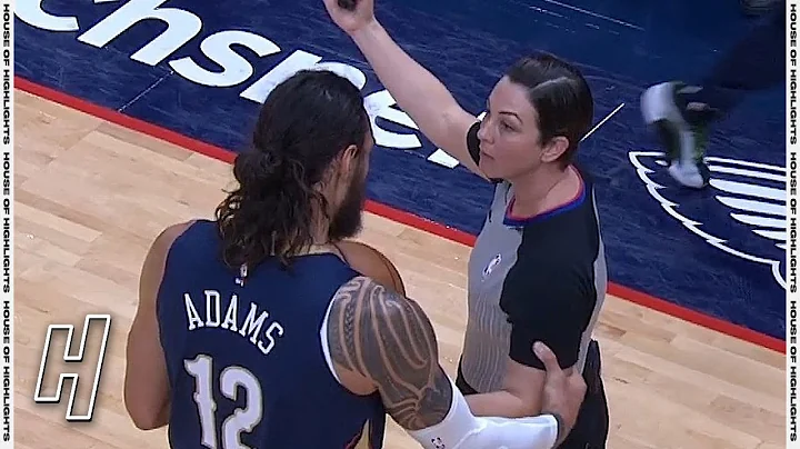 Steven Adams Grabs Referee Lauren Holtkamp's Arm While Trying to Explain Foul | March 23, 2021