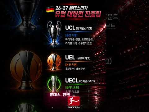 🏆 26/27 유럽 대항전 진출팀 1분 컷!