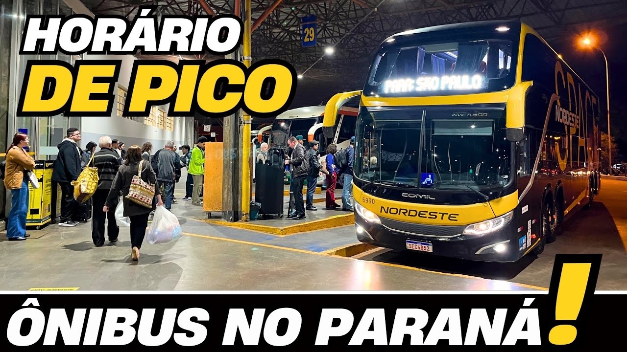 RODOVIÁRIA DE MARINGÁ | GRANDE MOVIMENTO DE ÔNIBUS NO HORÁRIO DE PICO | A VIAÇÃO GARCIA DOMINA