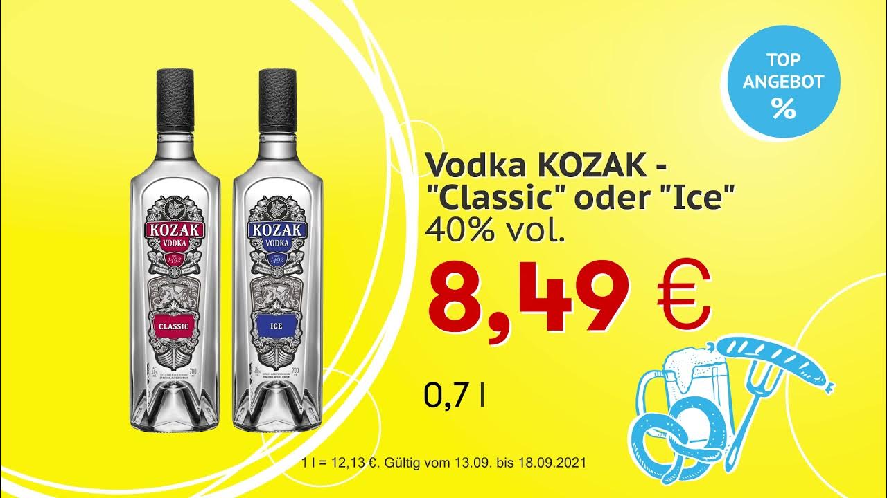 Vodka KOZAK "Classic" oder "Ice" // Top Angebote Mix Markt 13.09.18.