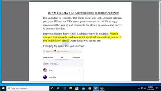 Fix HMA VPN App Speed issue on iPhone/iPad/iPod (Speed up HMA VPN iOS App; 2020 Update) screenshot 3