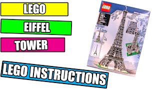 Skynd dig Specialist Løs LEGO INSTRUCTIONS - EIFFEL TOWER - CREATOR EXPERT -- LEGO 10181 - YouTube