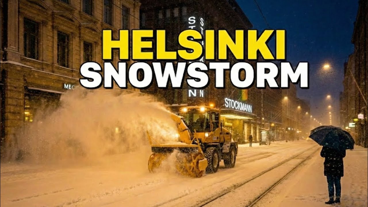 Helsinki Snow Walk ❄️🇫🇮 Magical Winter Walk in Finland | 4K Nordic Slow TV