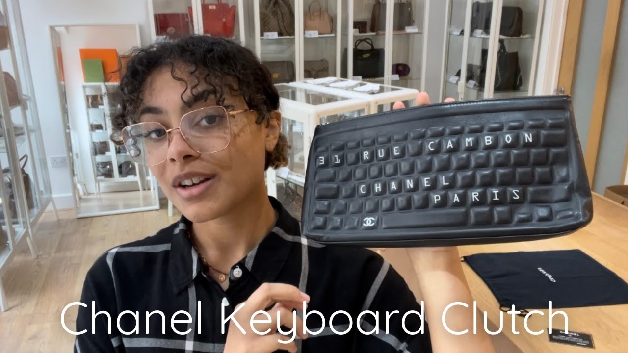 Chanel keyboard clutch deals