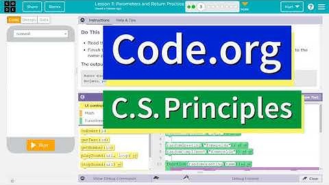 Code.org Lesson 3.2 Parameters and Return Practice | Tutorial with Answers | Unit 7 CSP 2022