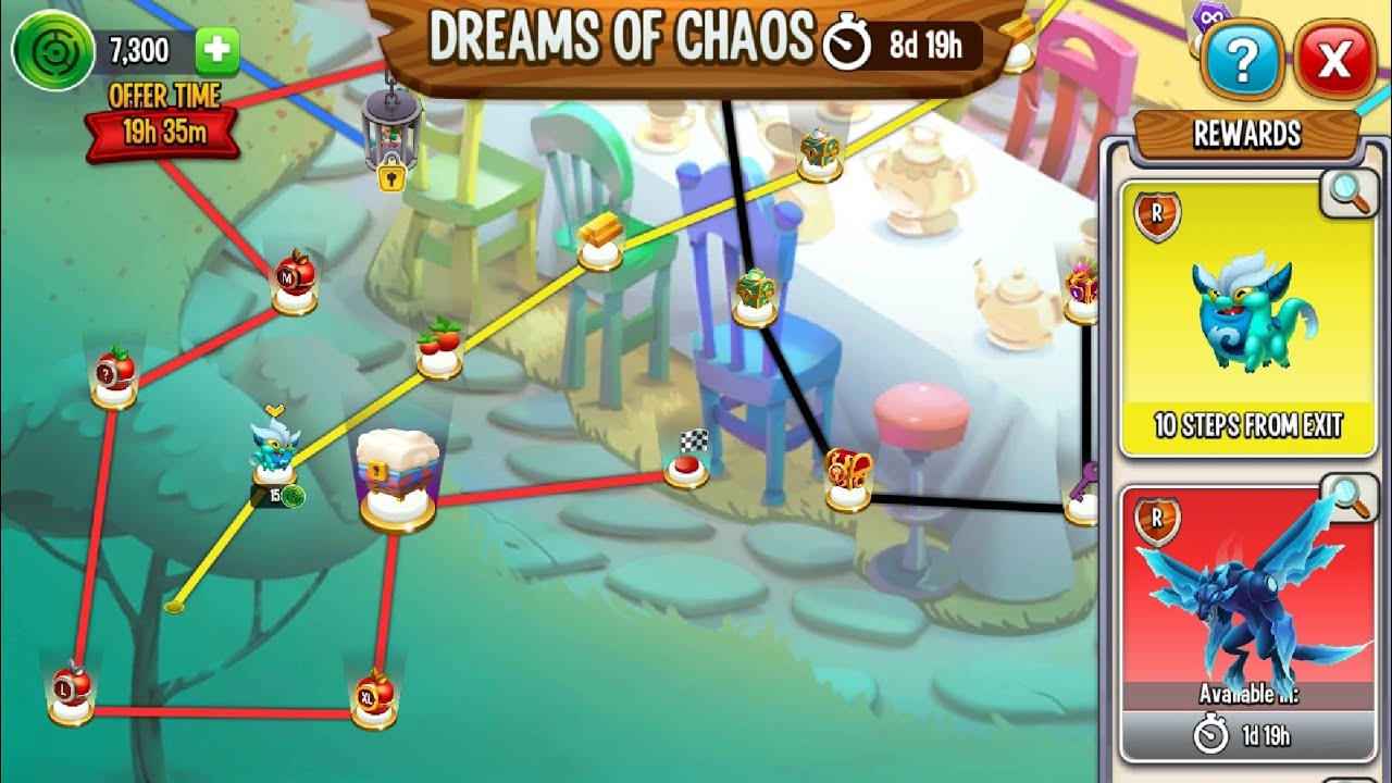 Dreams of Chaos maze Island All dragons maze coin cost Dragon city