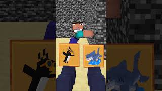 HELP Herobrine To Choose And Win The Stop Bedrock Wall #trending #anime #friendship #shorts