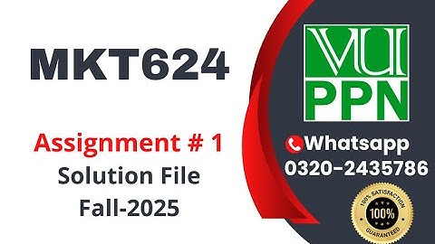 MKT624 Assignment 1 solution fall 2025 #mkt624