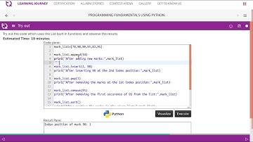 InfyTQ PF Day7 Video 7 List functions